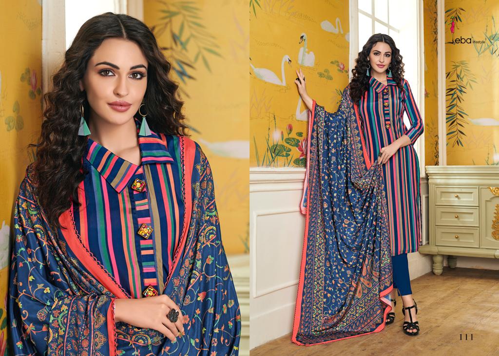 Simran Vol 1 By Eba Lifestyle Crape Digital Printed Suits Wholesale Supplier Gujarat