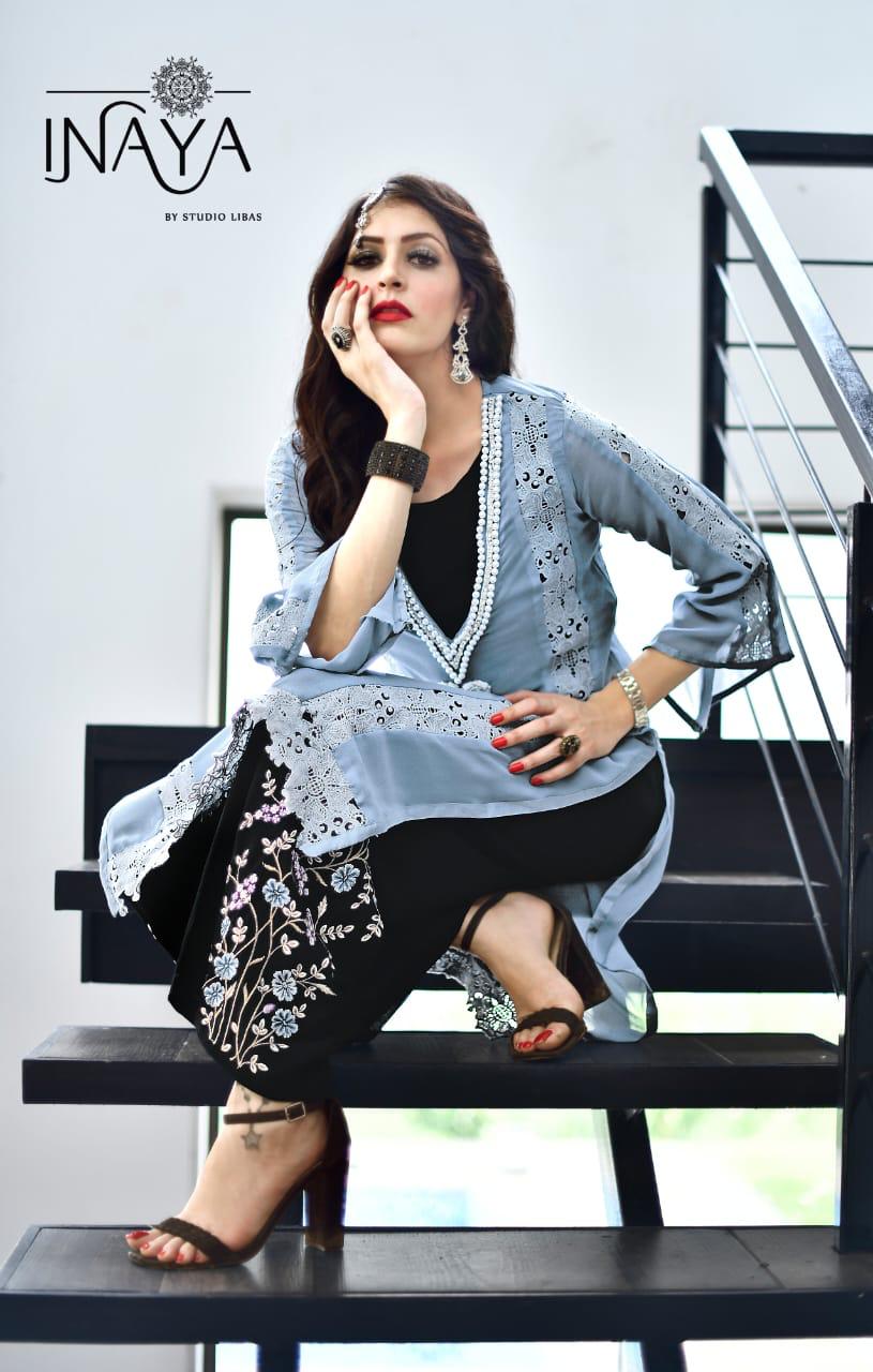 Classy Formal Collection By Inaya Studio Libas Designer Kurtis With Plazzo Wholesale Supplier Surat