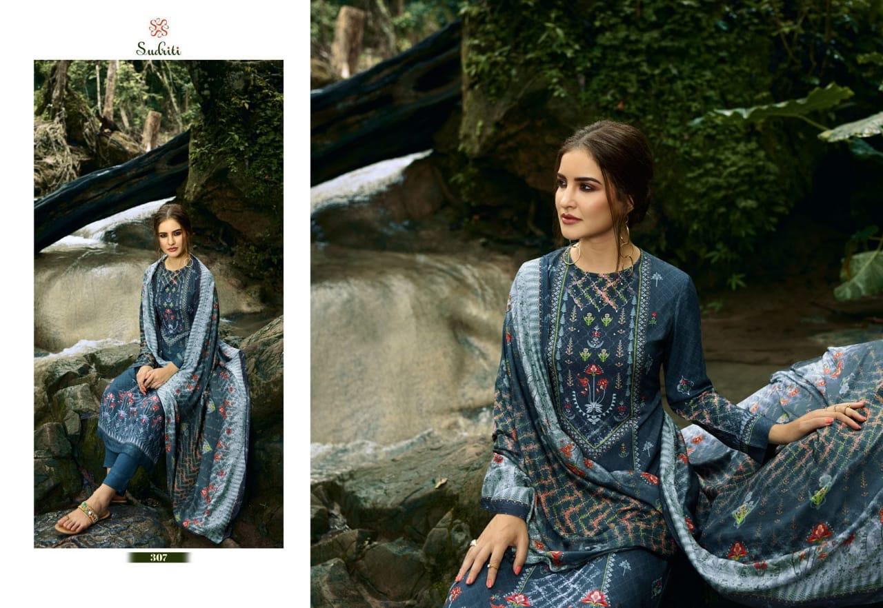 Masakali By Sudriti Pashmina Digital Printed Suits Wholesale Supplier Gujarat