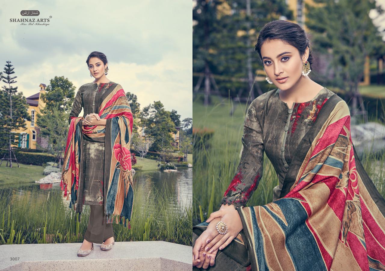 Gulshan Vol 3 By Shahnaz Arts Pashmina Dobby Printed Suits Wholesale Supplier Gujarat