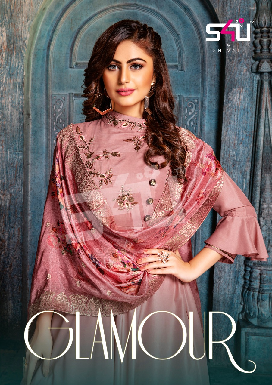 Glamour By S4u Shivali Designer Party Wear Gowns With Banarasi Duppta Wholesale Supplier And Dealer ...