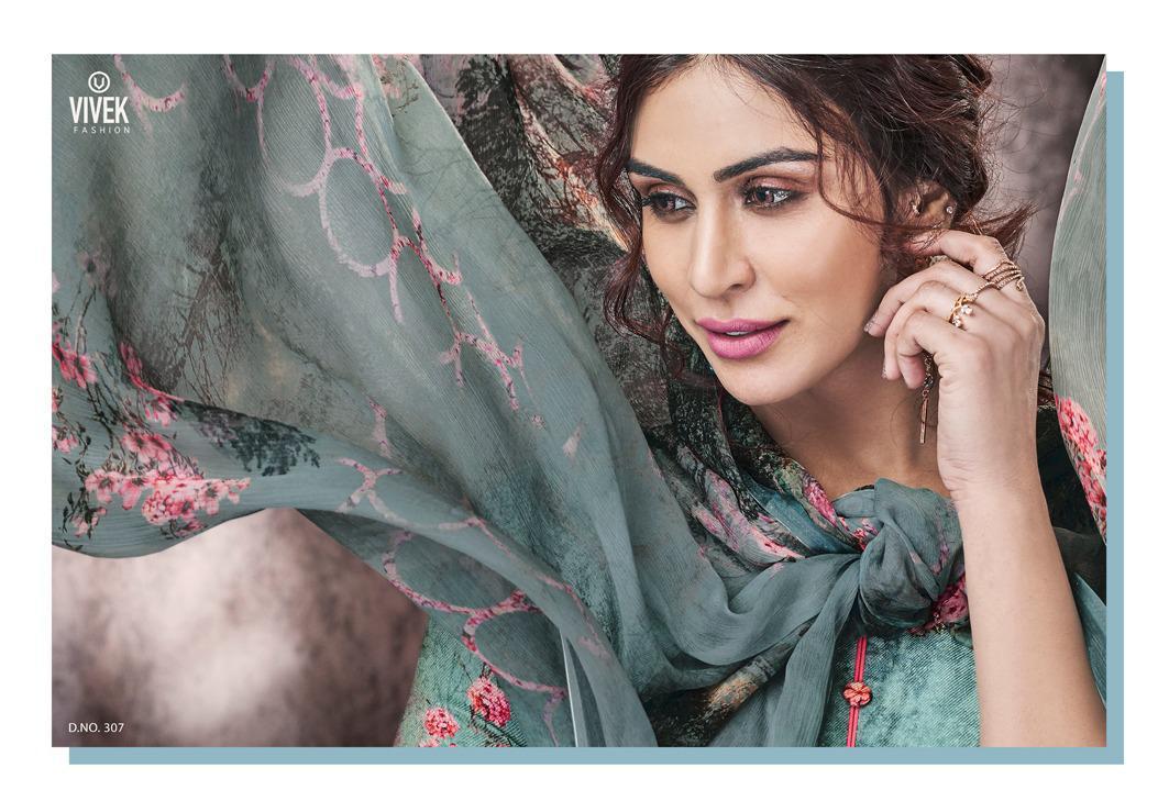 Vivek Shimona Pashmina Digital Printed Suits Wholesale Supplier Gujarat