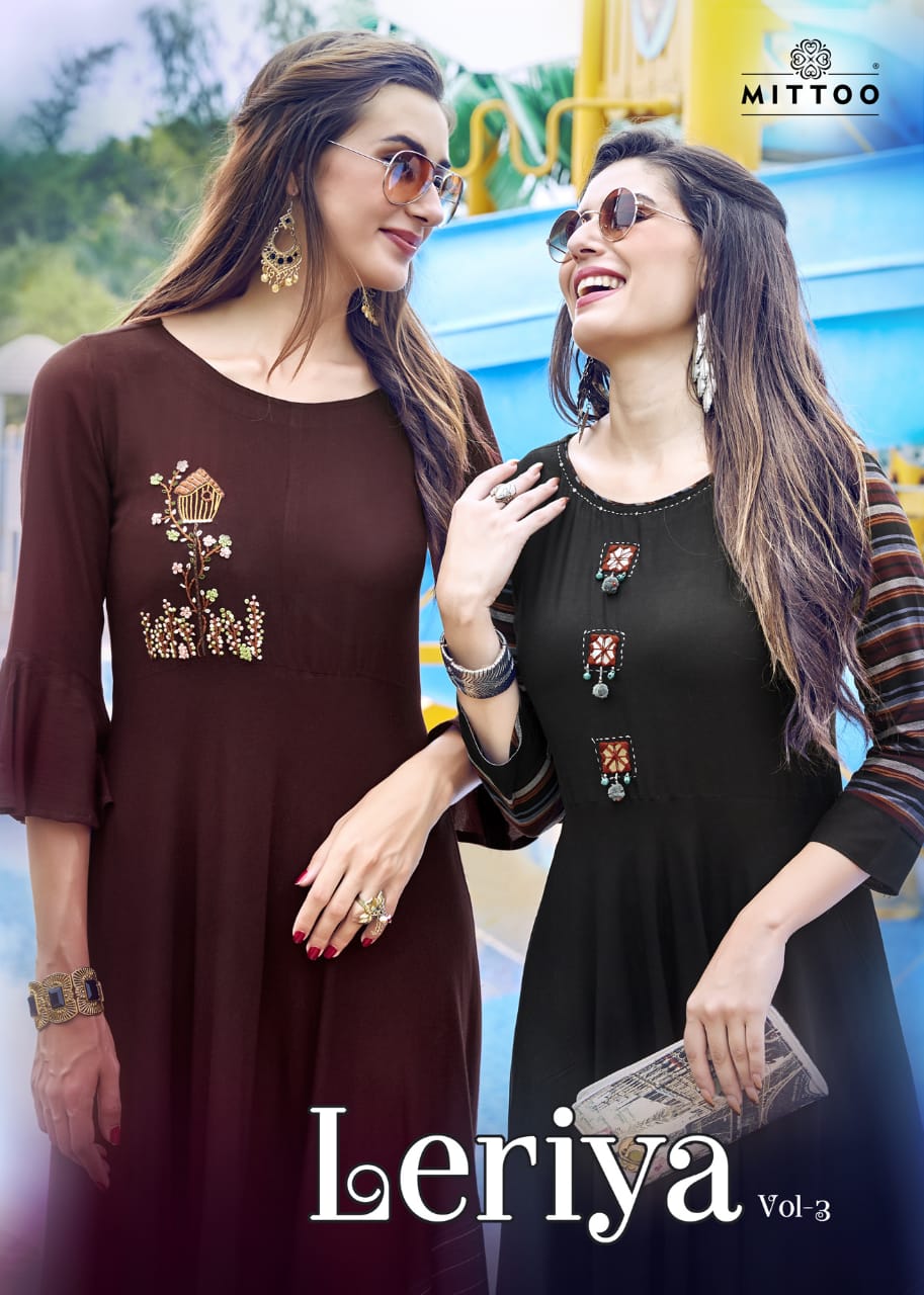 Mittoo Leriya Vol 3 Reyon Designer Kurtis Wholesale Supplier And Dealer Surat