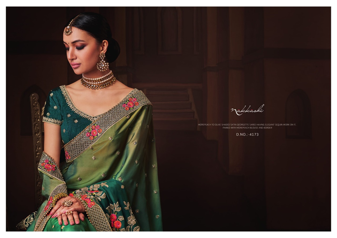 Nakkashi  Katha Series 4168 To 4179 Designer Party Wear Sarees Wholesale Supplier And Dealer Gujarat