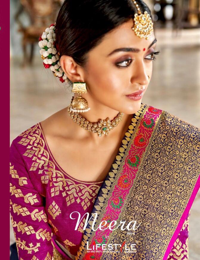 Meera Vol 4 By Lifestyle Silk Designer Occasions Wear Sarees Wholesale Supplier Nd Dealer Gujarat