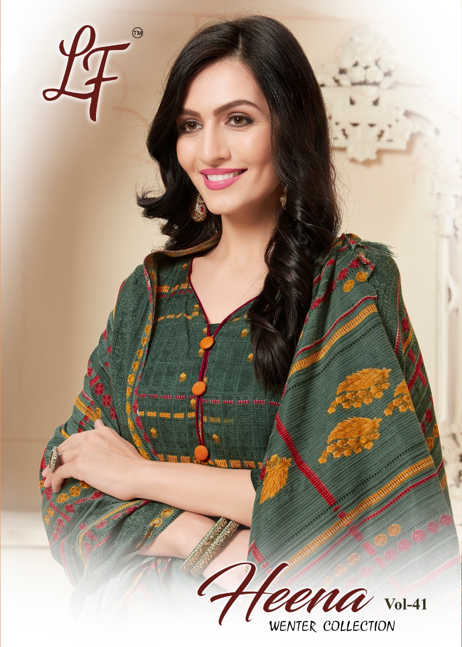 Heena Lf 41 By Lovely Fashion Pashmina Dress Materials Wholesale Supplier Surat