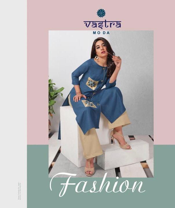 Fashion Vol 1 By Vastra Moda Cotton Kurtis With Plazzo Wholesale Supplier Surat
