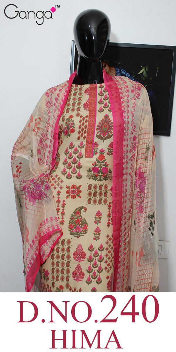 Ganga Hima 240 Pashmina Dress Materials Wholesale Supplier And Dealer Gujarat