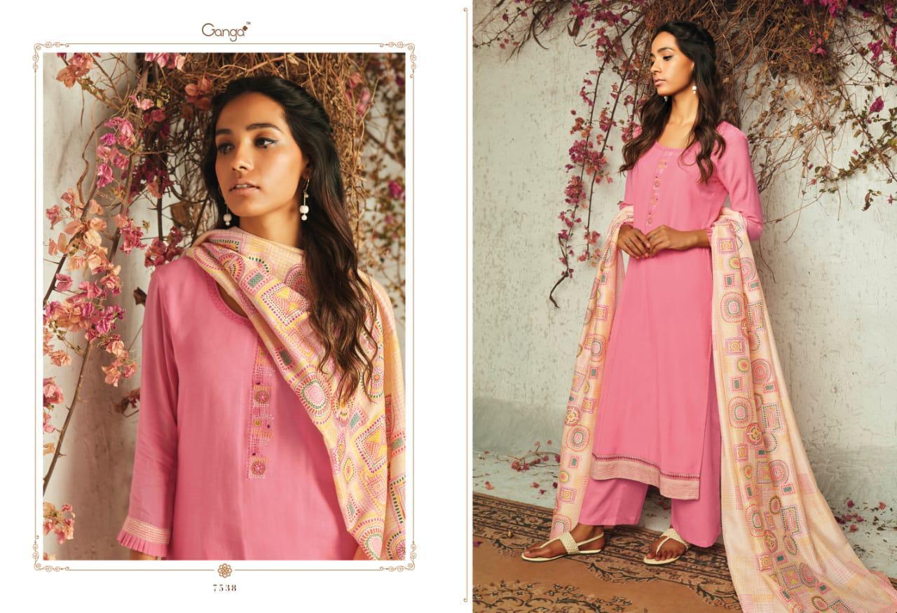 The Summer Of Love By Ganga Series 3531 To 3539 Designer Party Wear Suits Wholesale Supplier Gujarat