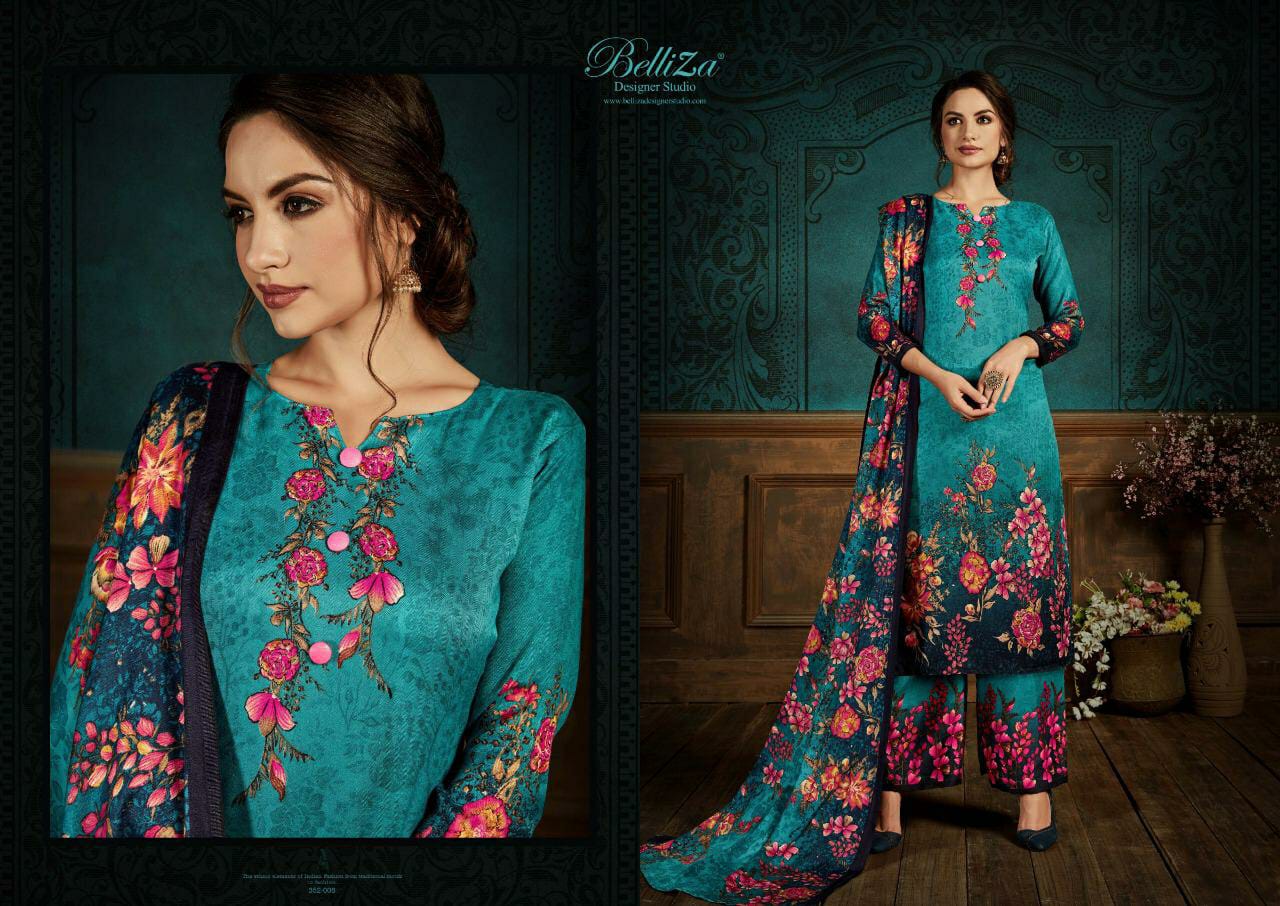 Zubeda Vol 2 By Belliza Designer Studio Pashmina Suits Wholesale Supplier Gujarat