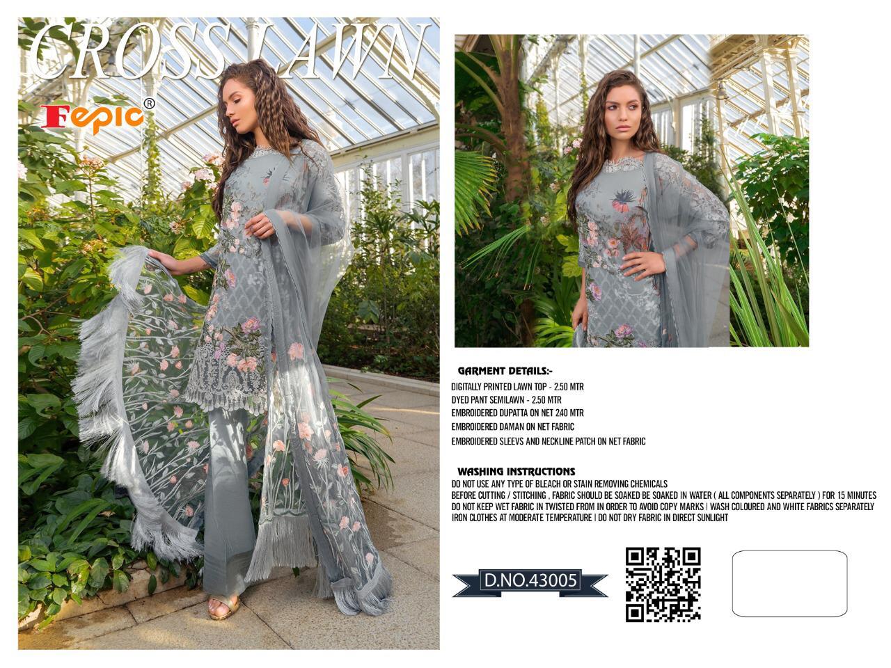 Cross Lawn Nx By Fepic Pakistani Suits Wholesale Supplier Gujarat