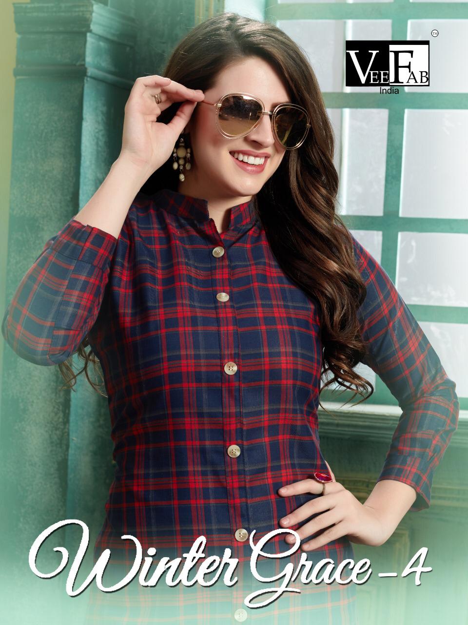 Winter Grace Vol 4 By Vee Fab India Cotton Kurtis Wholesale Supplier And Dealer Surat