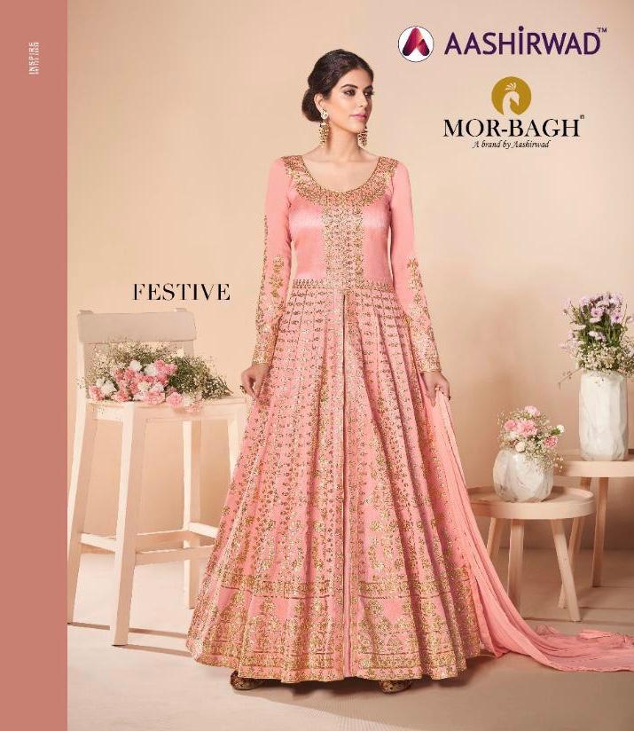 Festive By Ashirwad Series 7017 To 7020 Designer Party Wear Suits Wholesale Supplier Gujarat