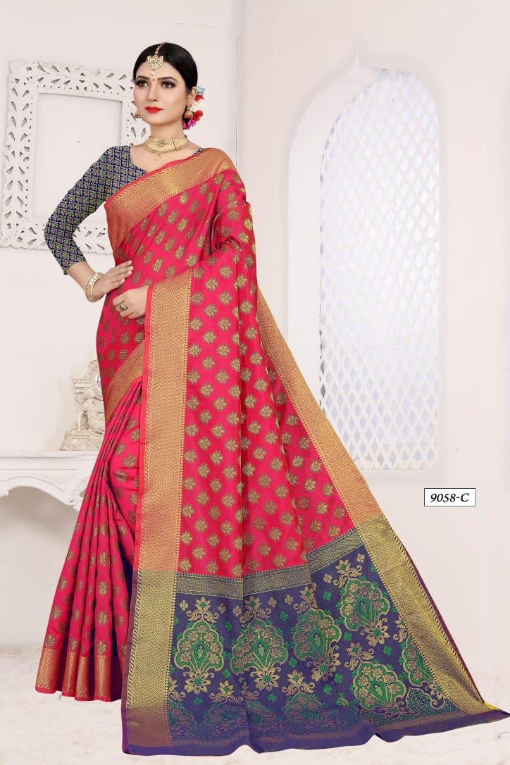 Silkshow By Np 9058 With Colours Silk Sarees Wholesale Supplier And Dealer India