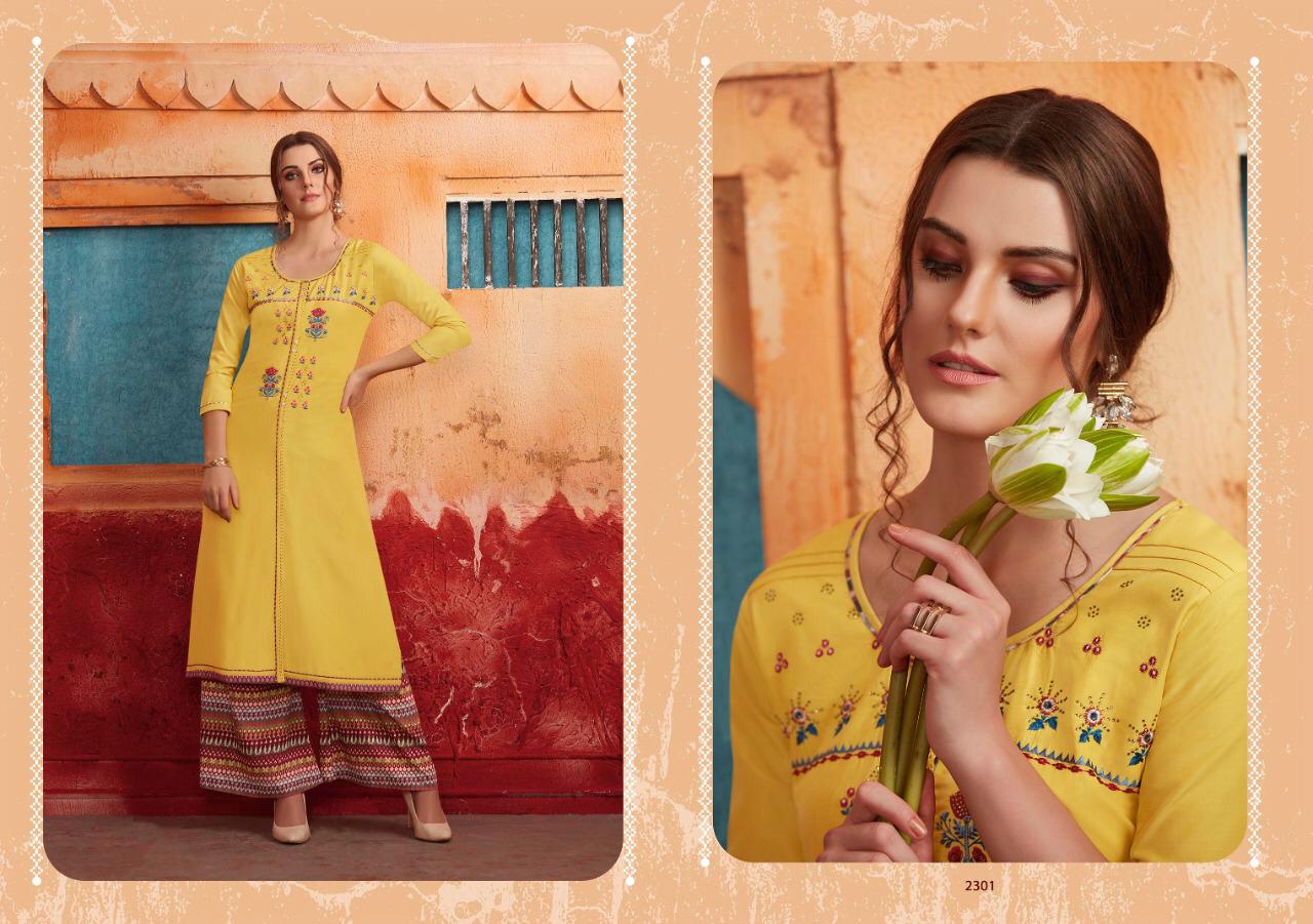 First Look By Rangoon Kurtis With Plazzo Wholesale Supplier Surat