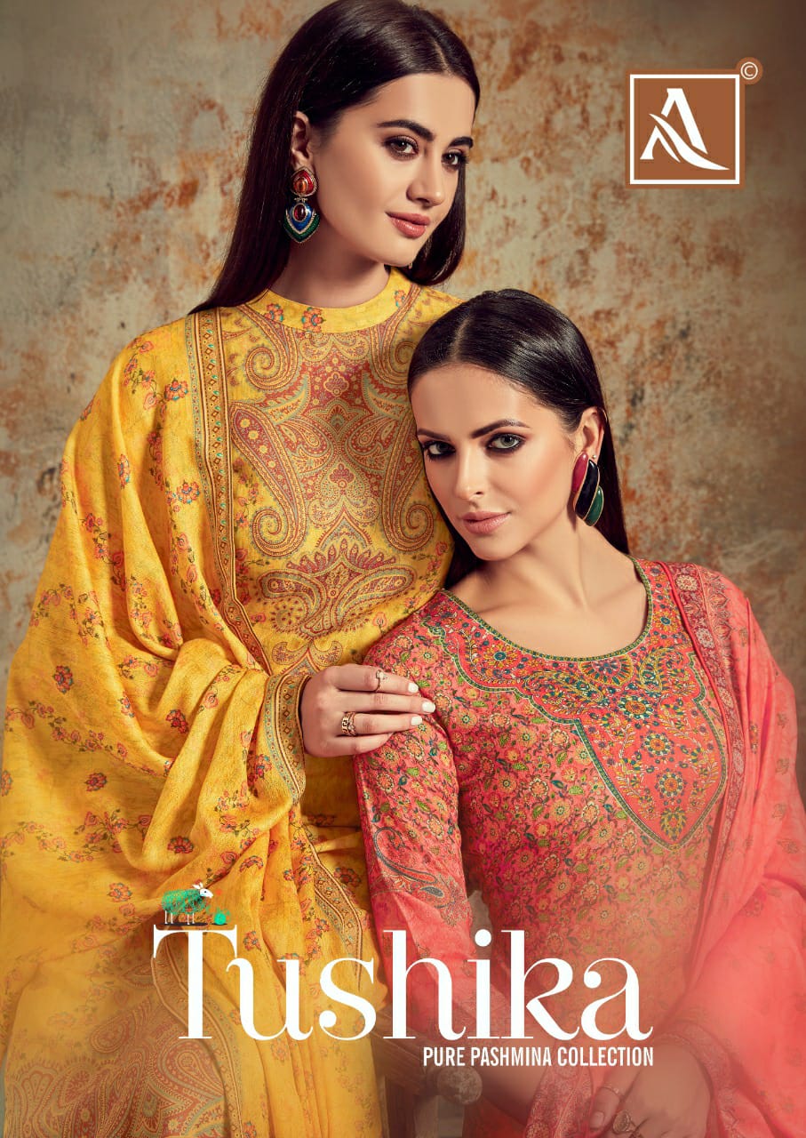 Tushika By Alok Suits Pashmina Dress Materials Wholesale Supplier Surat