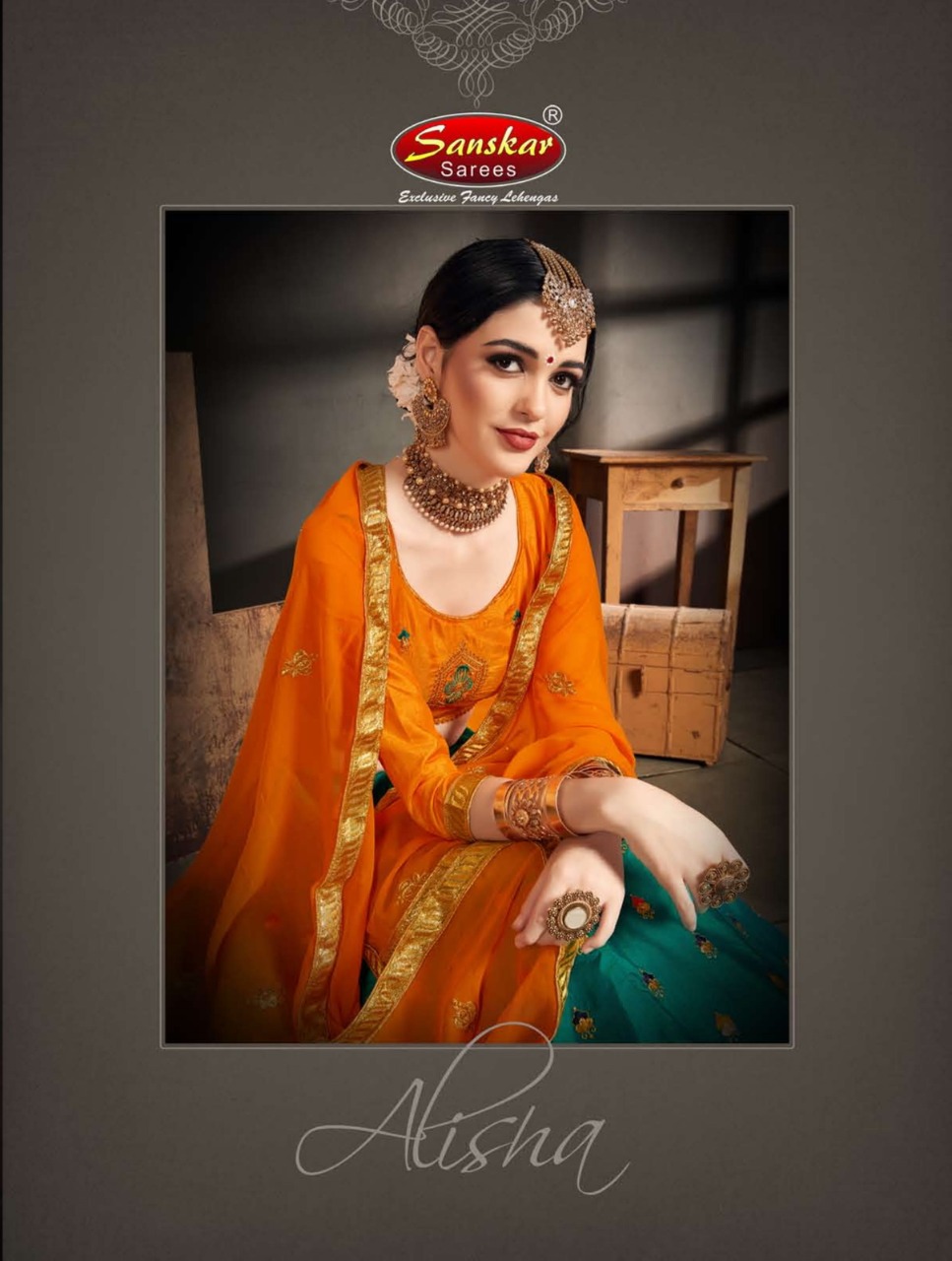 Alisha By Sanskar Style Sanah Butti Jaquard Lehengas Wholesale Supplier And Dealer Surat