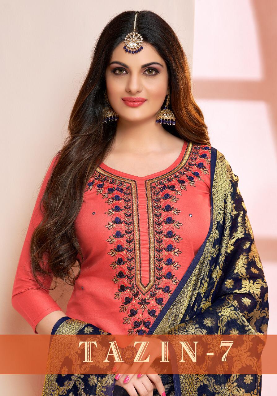 Tazin Vol 7 By Utsav Suits Cotton Dress Materials Wholesale Supplier Surat