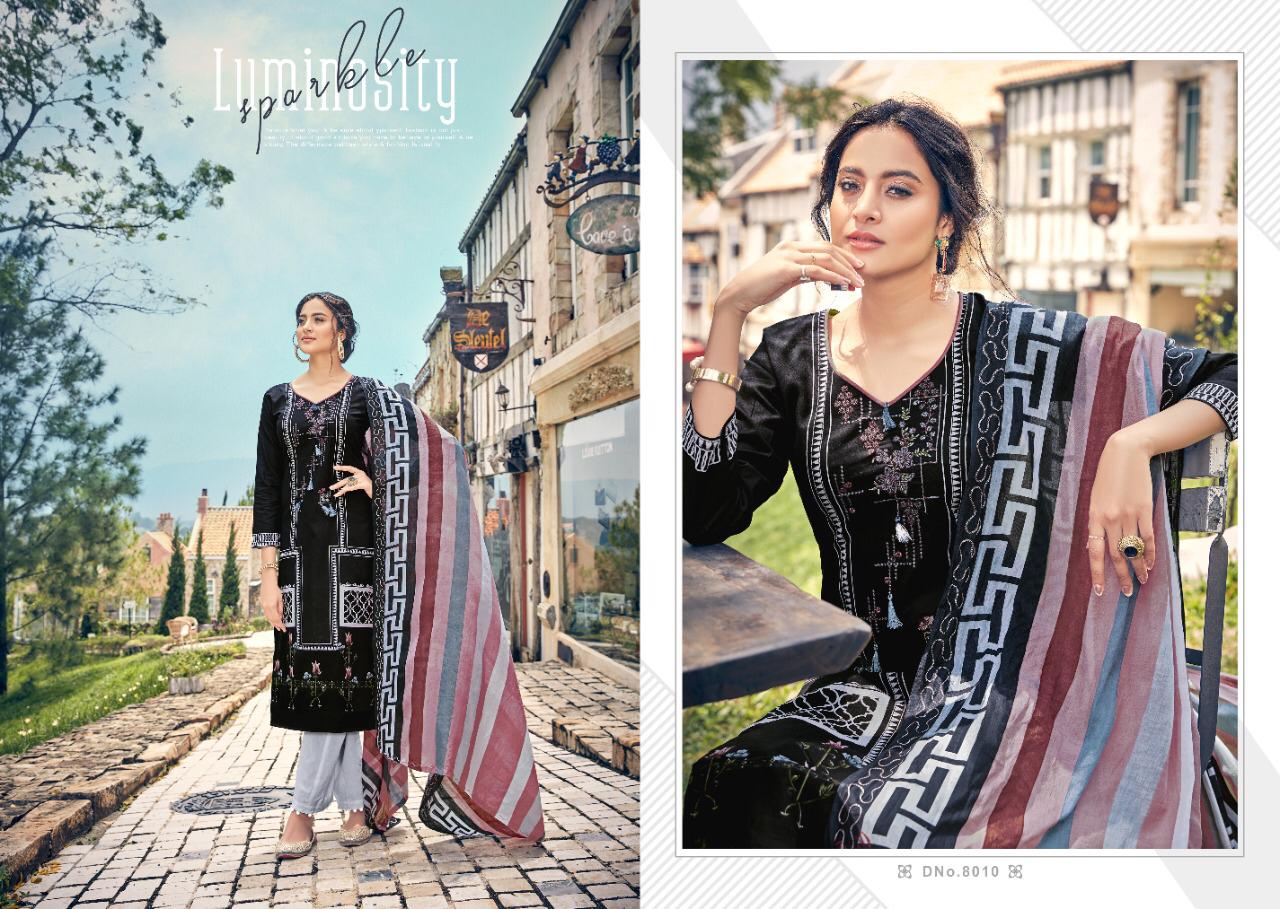 Mussret Vol 8 By Radhika Fashion Cambric Printed Suit Wholesale Supplier Gujarat