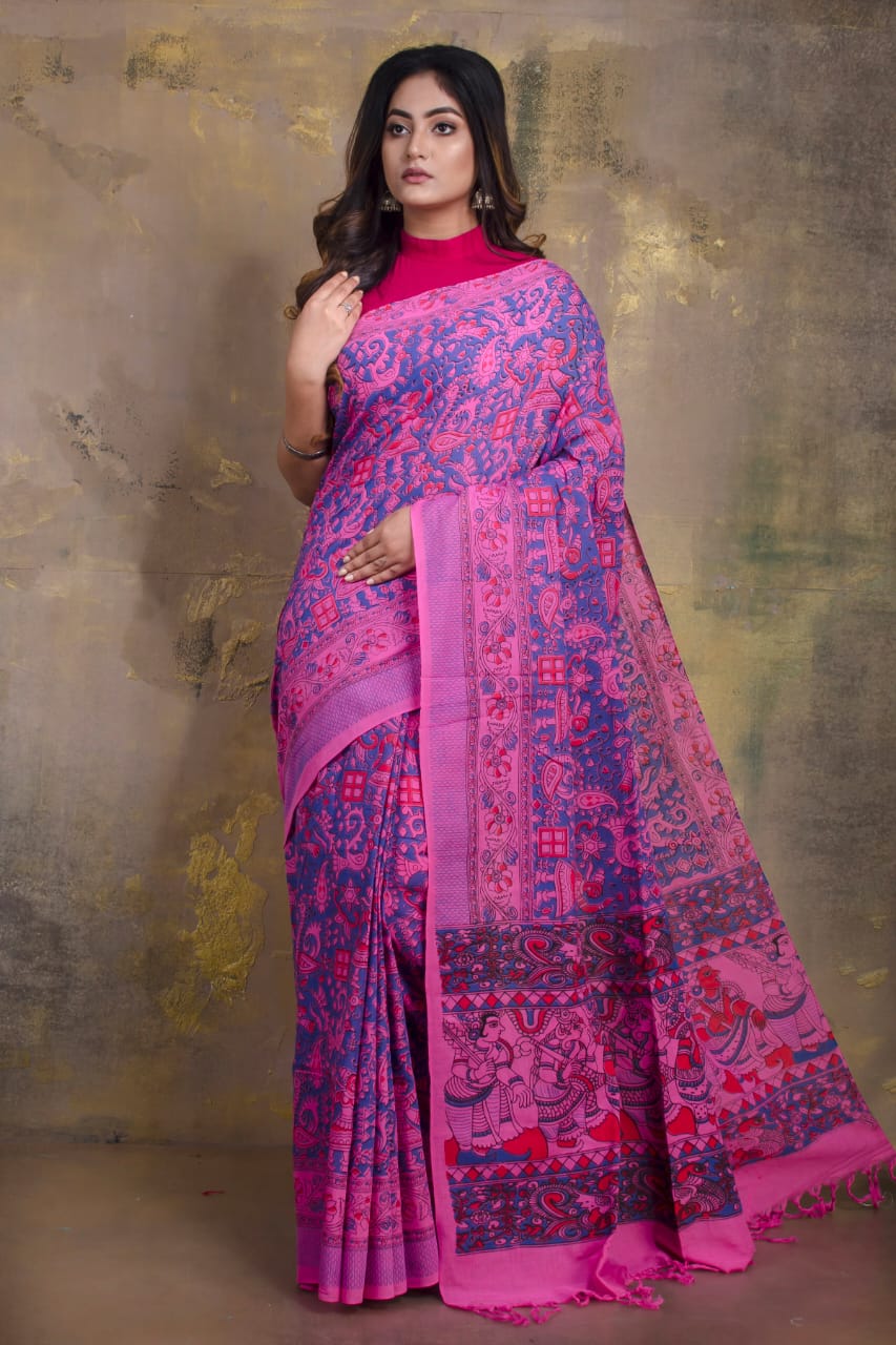 Khadi Kalamkari Print Sarees By Nitya Nx Set And Singles Wholesale Supplier India