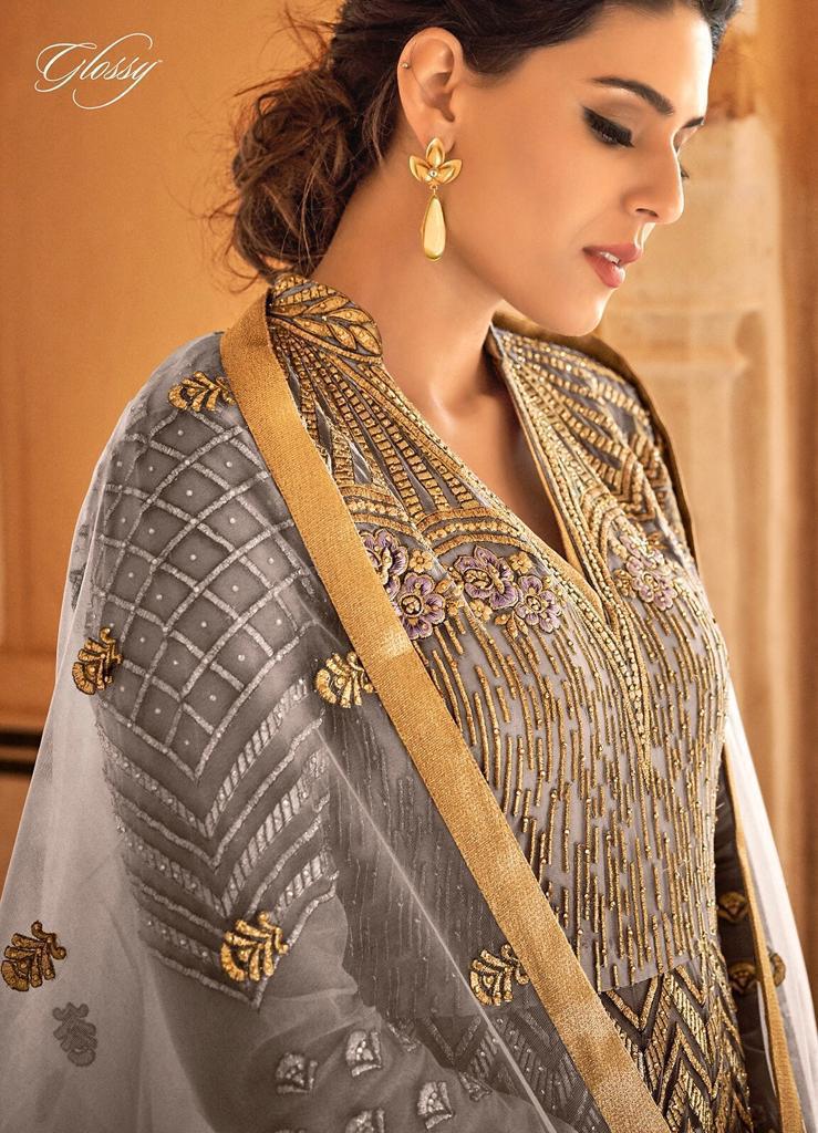 Glossy Highness Series 15102 A To 15102 D Designer Party Wear Suits Set And Single Wholesale Supplie...