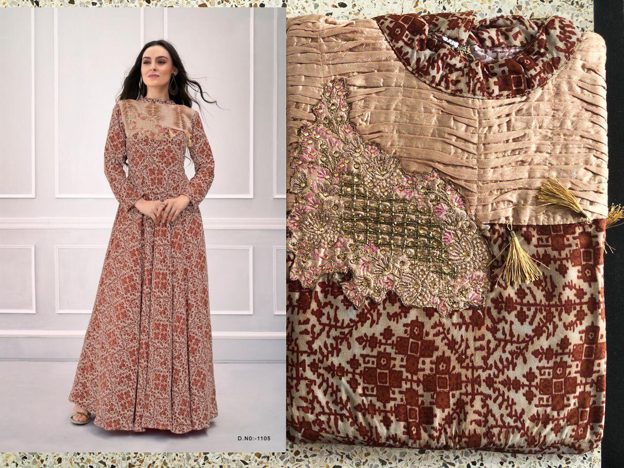 Navya Vol 13 By Vardan Designer Muslin Designer Gowns Set Nd Single Wholesale Supplier And Dealer Su...