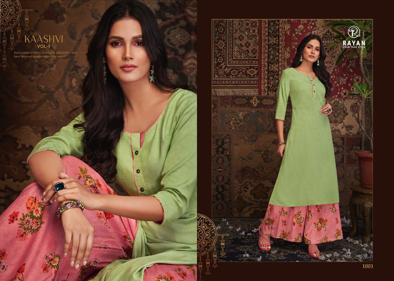Kashvi By R Studio Designer Kurtis With Plazzo Wholesale Supplier Surat