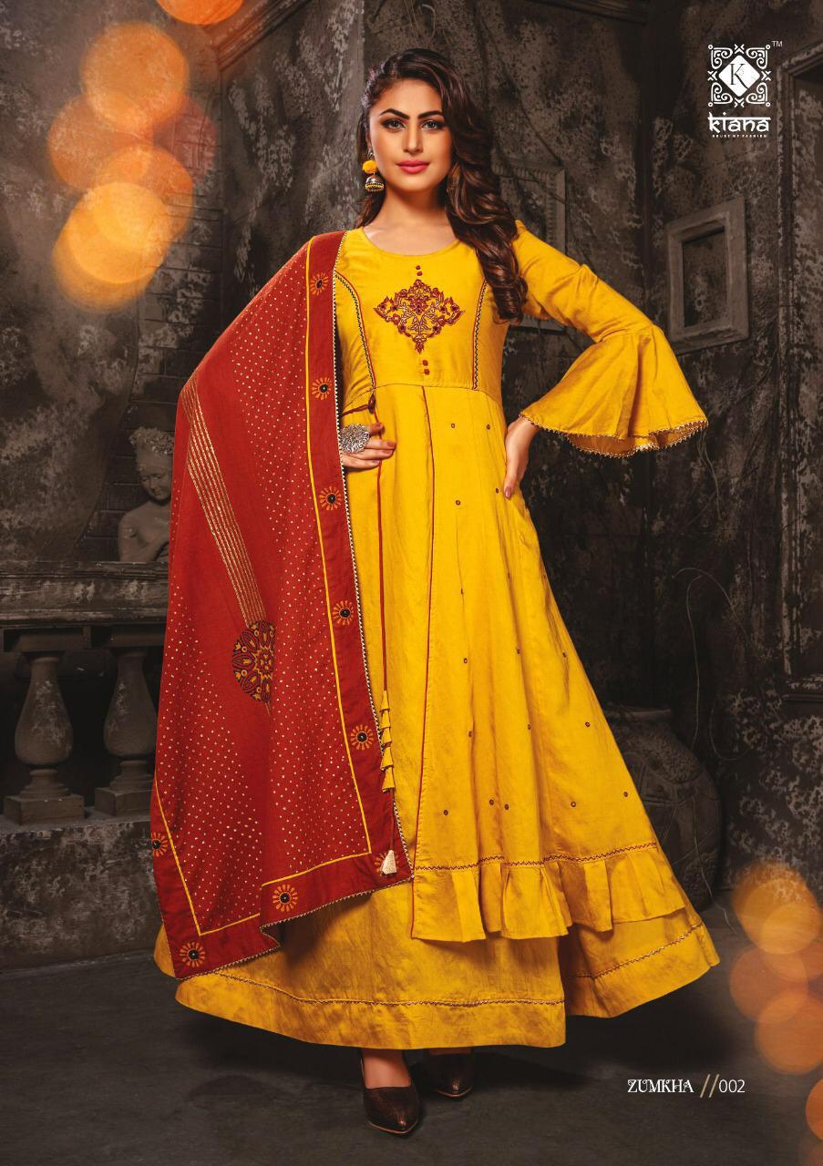 Zumkha By Kiana Fashion Designer Floor Length Kurtis Wholesale Supplier And Dealer Surat