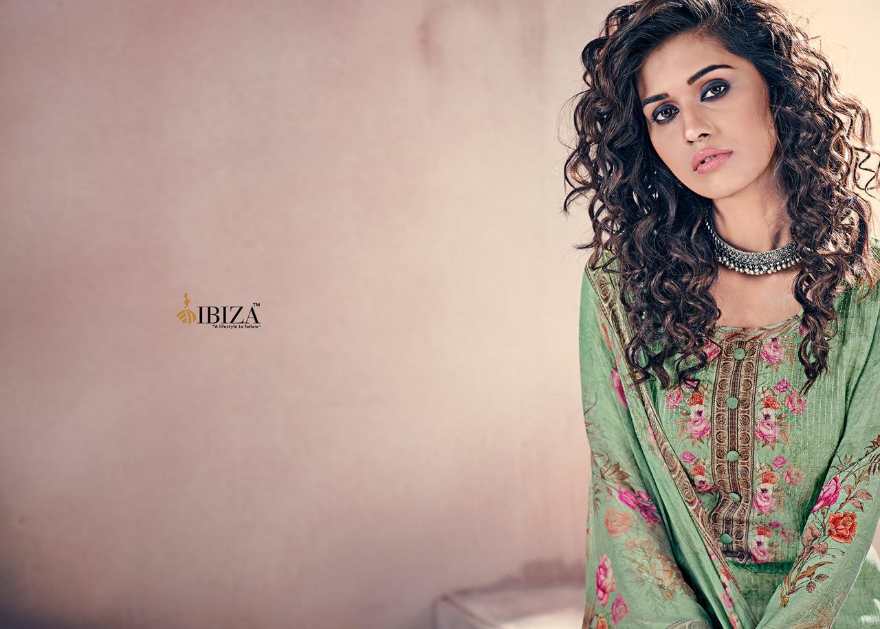 Rouche By Ibiza Musline Digital Printed Dress Materials Wholesale Supplier Surat