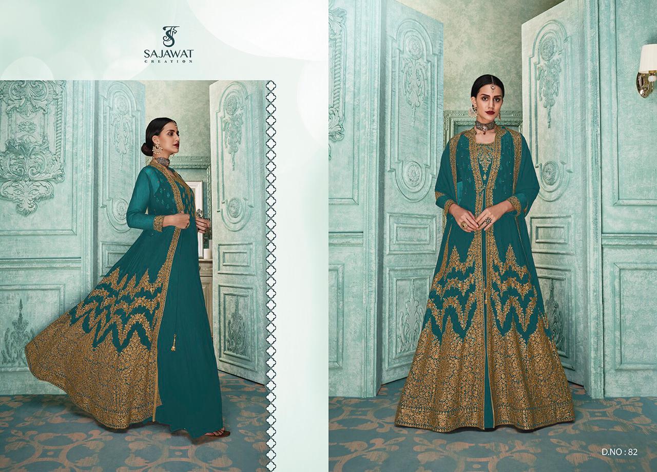 Karva Vol 1 By Sajawat Creation Series 81 To 86 Designer Party Wear Suits Set And Single Wholesale S...