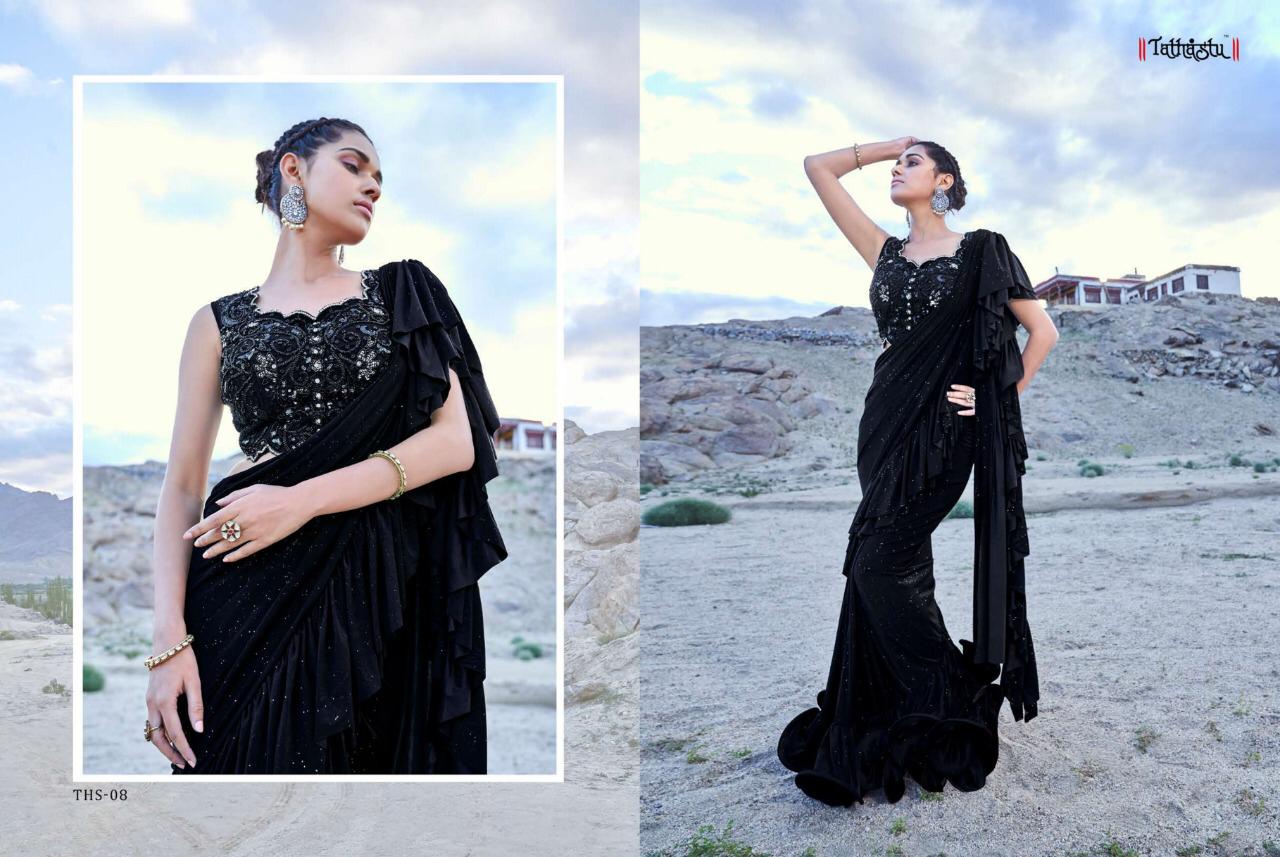 Tathastu Series Ths 1 To Ths 14 Imported T Fabric Fancy Sarees Wholesale Supplier And Trader Surat