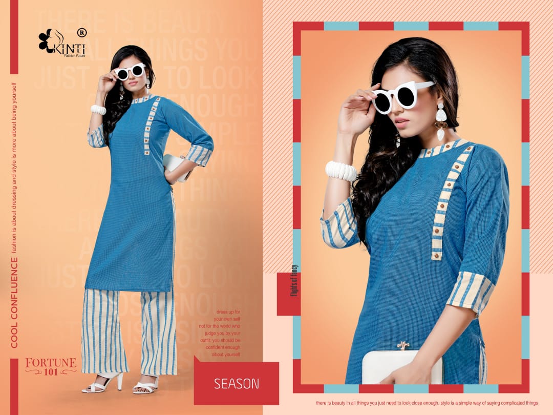 Fortune By Kinti Handloom Cotton Kurtis Plazzo Wholesale Supplier And Dealer Surat