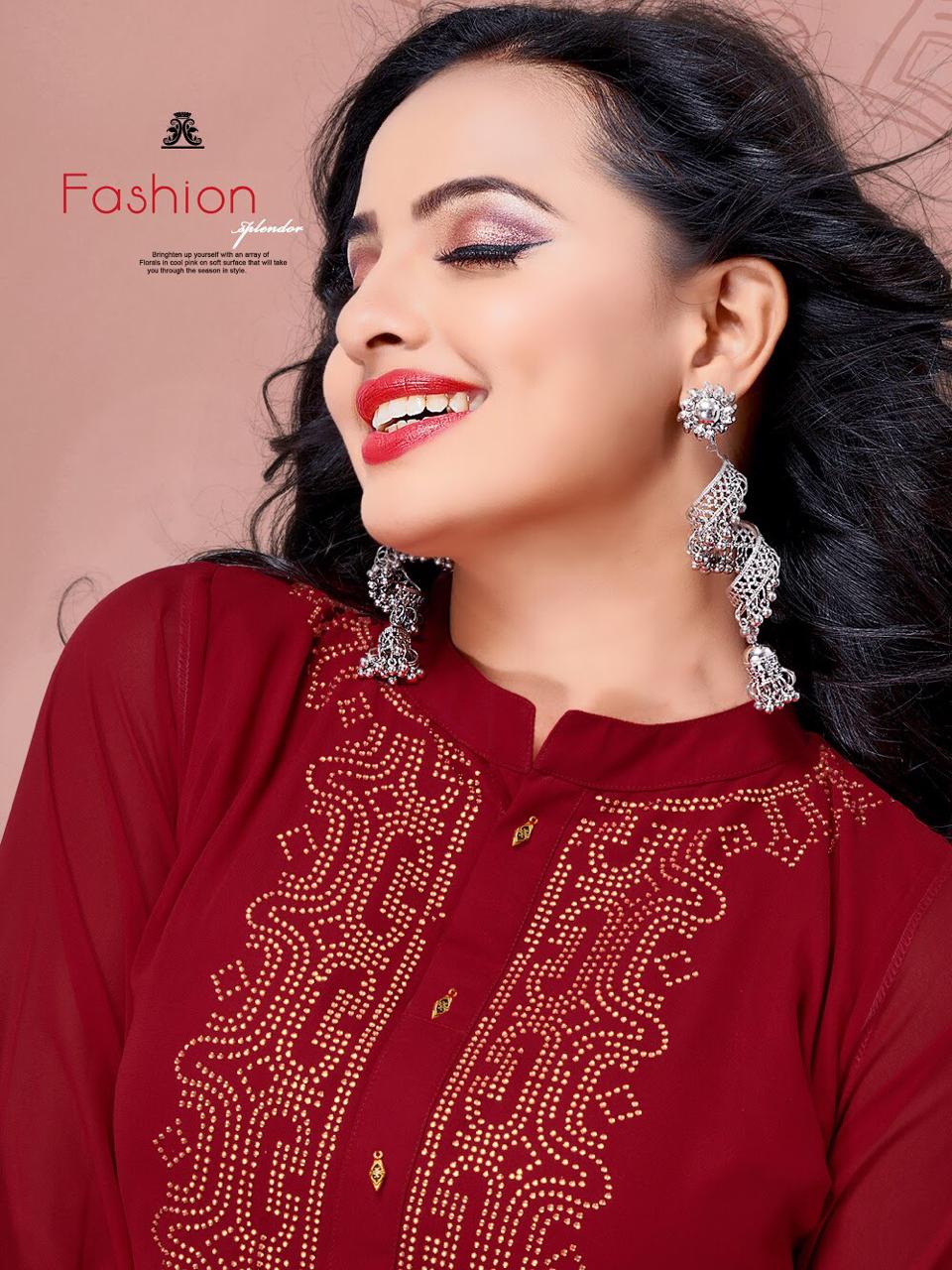 Swarovski Vol 2 By Rijiya Trendz Designer Kurtis With Plazzo Wholesale Supplier Surat