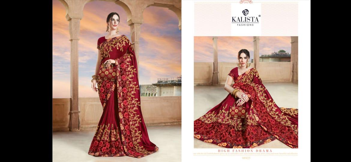 Sultan By Kalista Series 98925 To 98932 Designer Party Wear Sarees Wholesale Supplier And Dealer Sur...