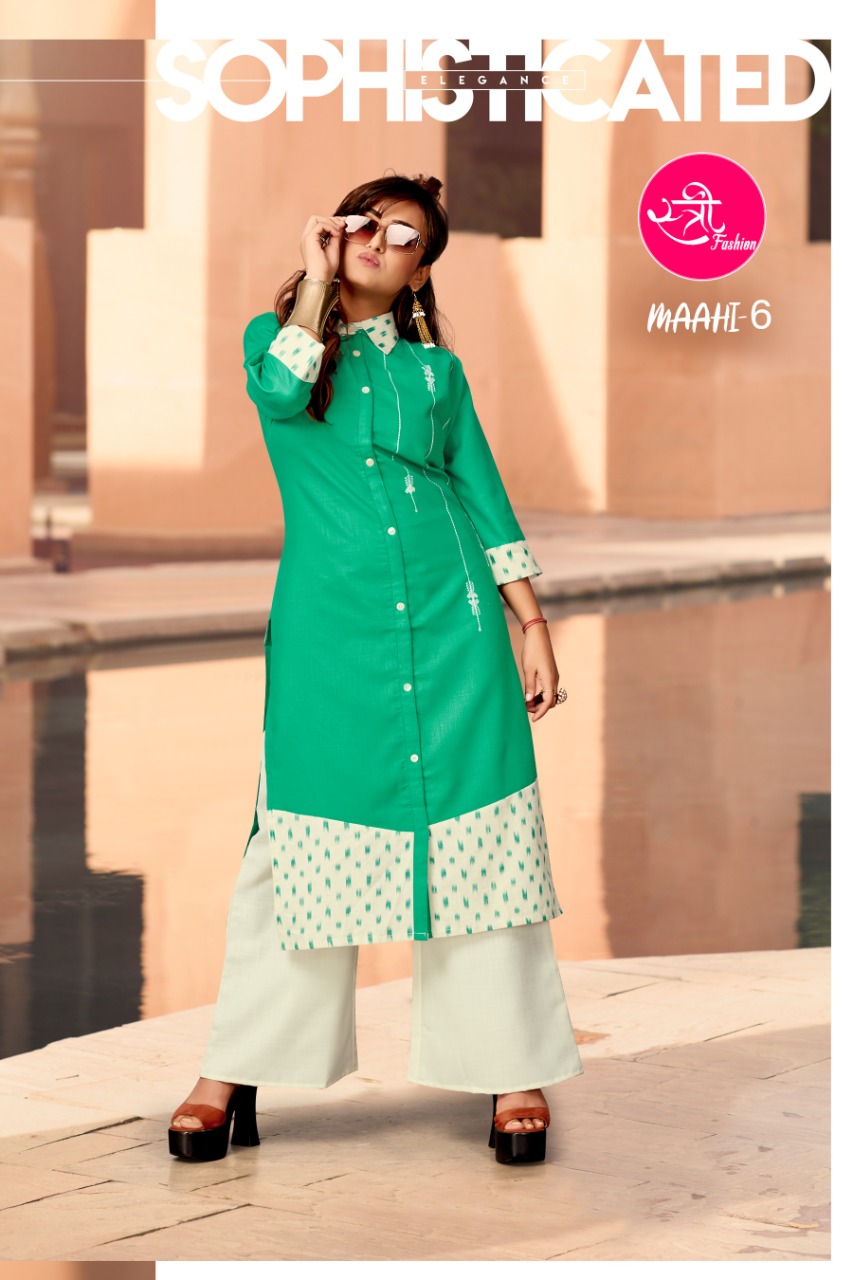 Maahi By Stree Fashion Kurtis With Plazzo Wholesale Supplier Surat