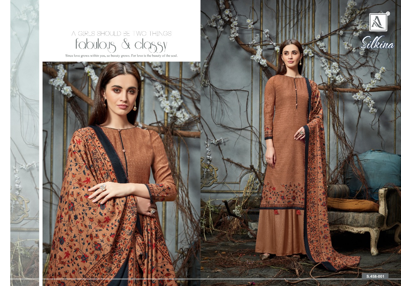 Silkina By Alok Suits Pashmina Dress Materials Wholesale Supplier Surat