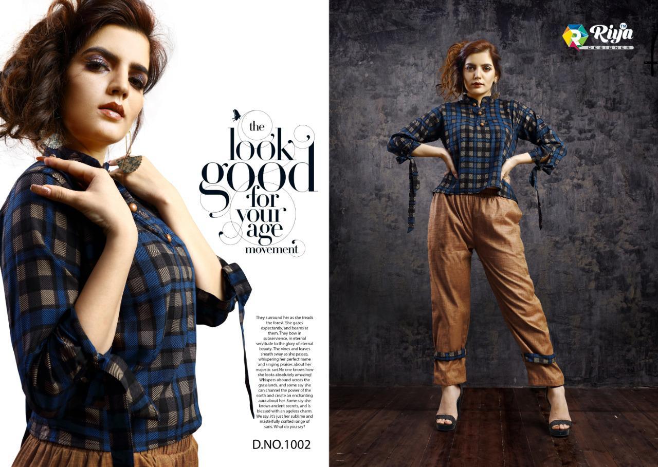 Western Vol 1 By Riya Designer Handloom Cotton Tops With Pant Wholesale Supplier Gujarat