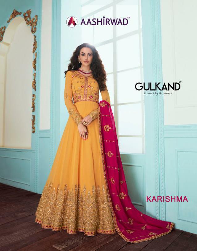 Karishma By Ashirwad Series 7076 To 7081 Designer Party Wear Suits Wholesale Supplier Gujarat