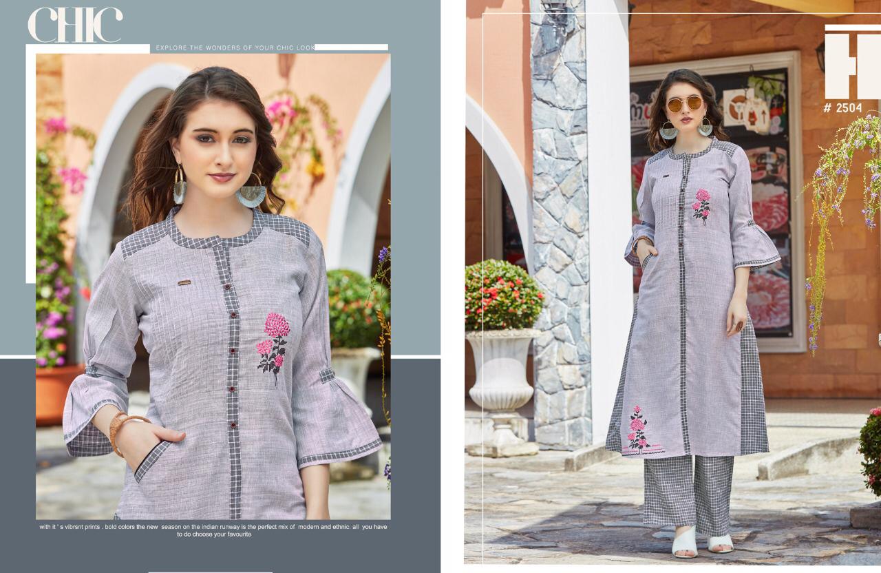 Dream Line By Rangoon Linen Kurtis With Plazzo Wholesale Supplier Gujarat