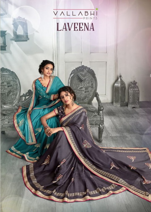 Laveena By Vallabhi Chiffon Sarees Wholesale Supplier Gujarat