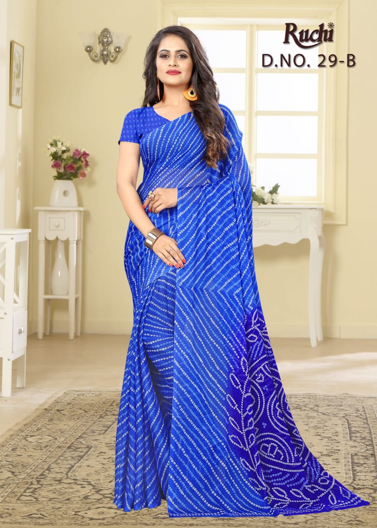 Super Kesar Chiffon Poster 29 By Ruchi Sarees Chiffon Sarees Wholesale Supplier Gujarat