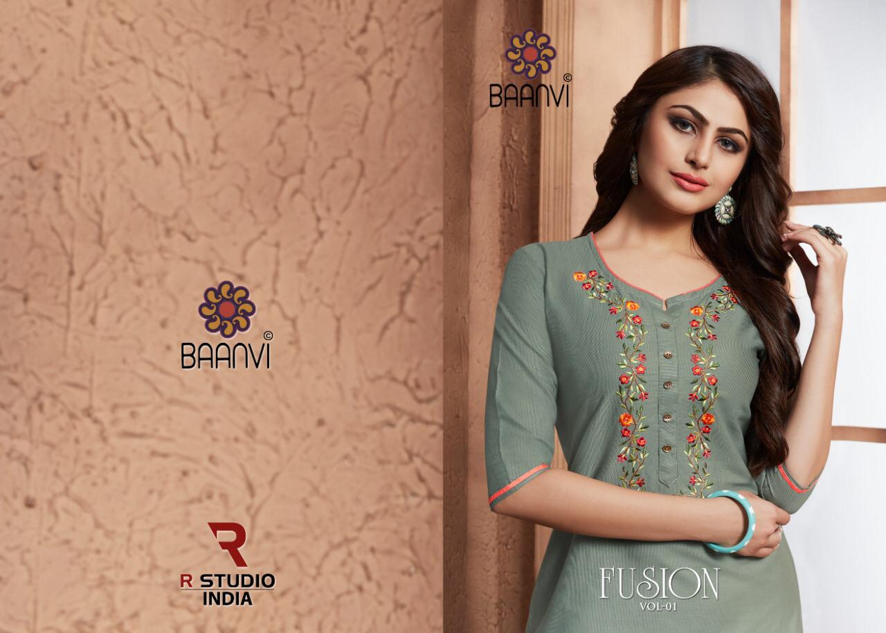 Fusion By R Studio Cotton Kurtis Wholesale Supplier And Dealer Surat