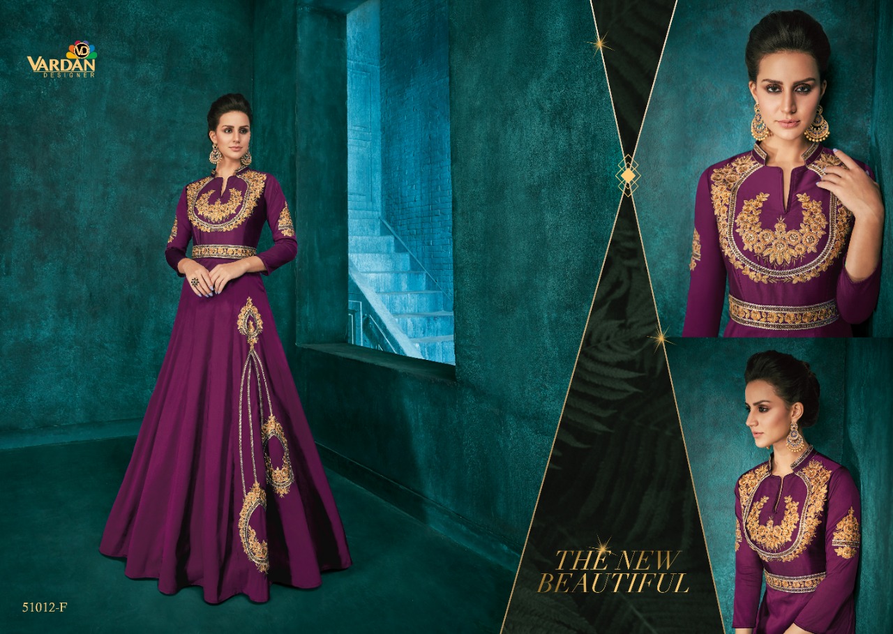 Rozi Platinum Vol 1 By Vardan Designer Silk Designer Gowns Wholesale Supplier Gujarat