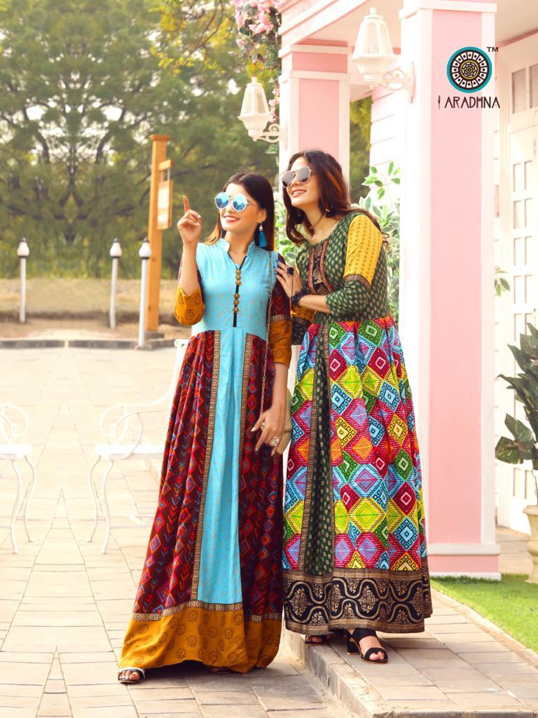 Taj Vol 2 By Aradhana Reyon Kurtis Wholesale Supplier And Dealer Surat