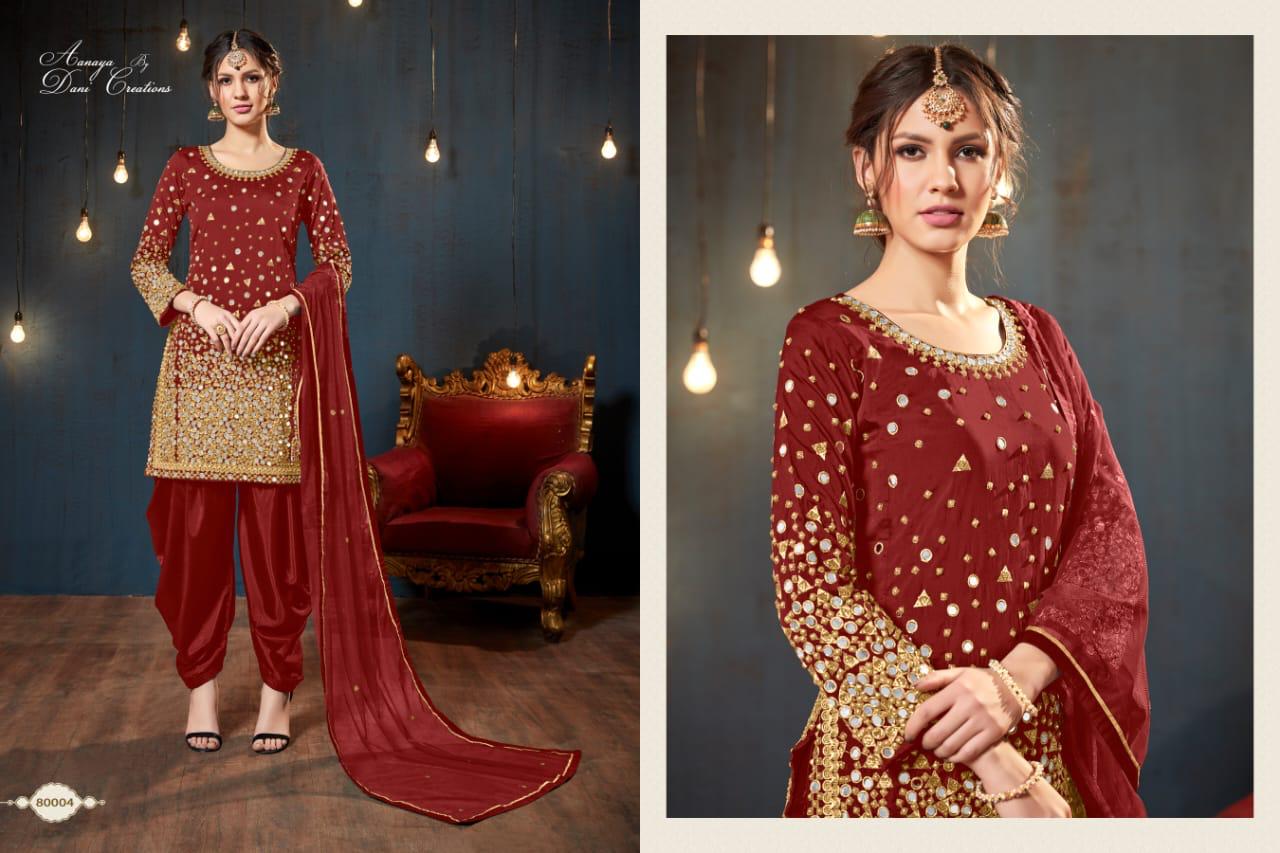 Aanaya 80000 Vol 80 Tafeta Silk Suits Set And Single Wholesale Supplier And Dealer Surat