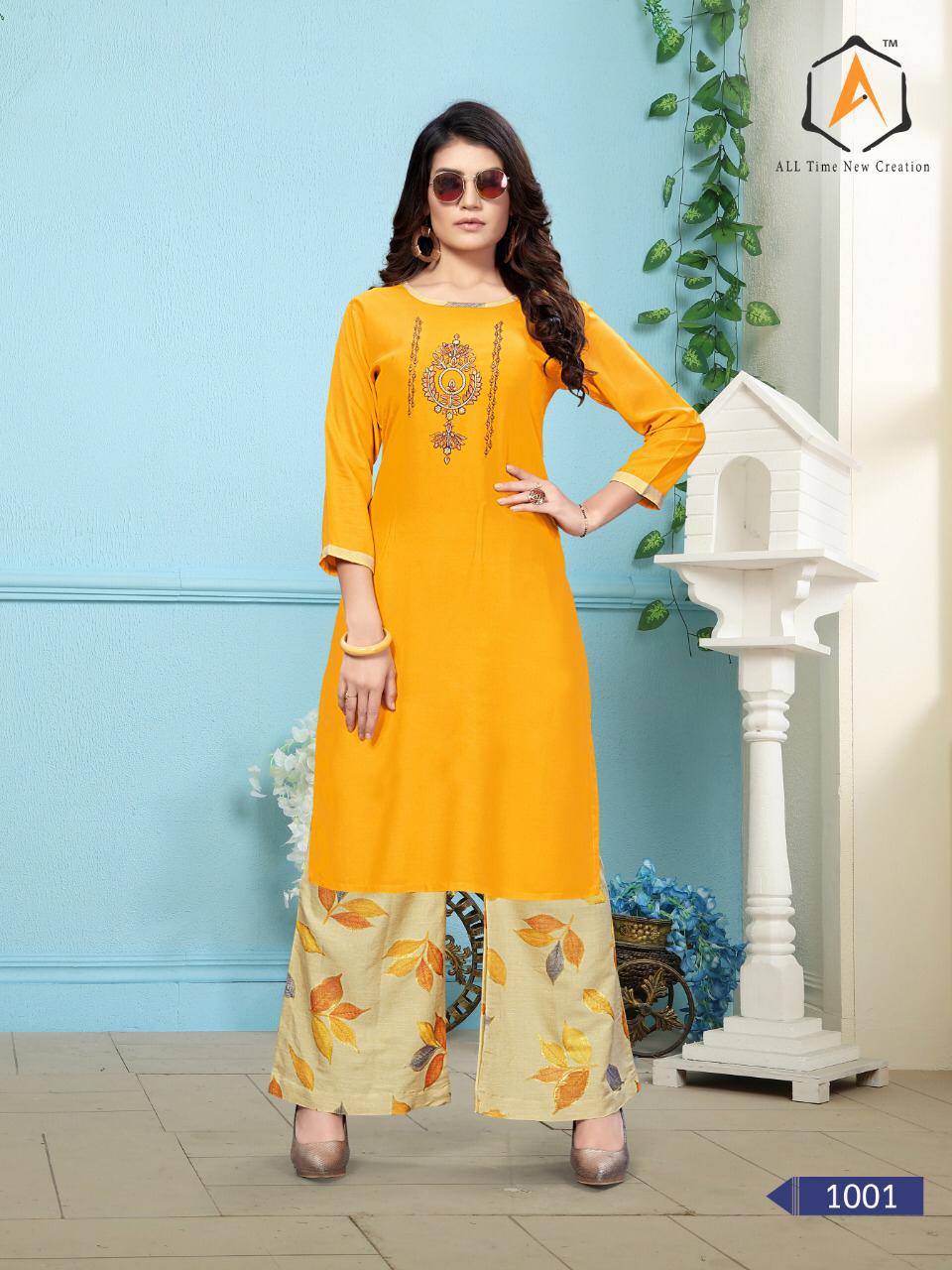 City Girl Vol 2 By Apple Kurtis With Plazzo Wholesale Supplier Surat