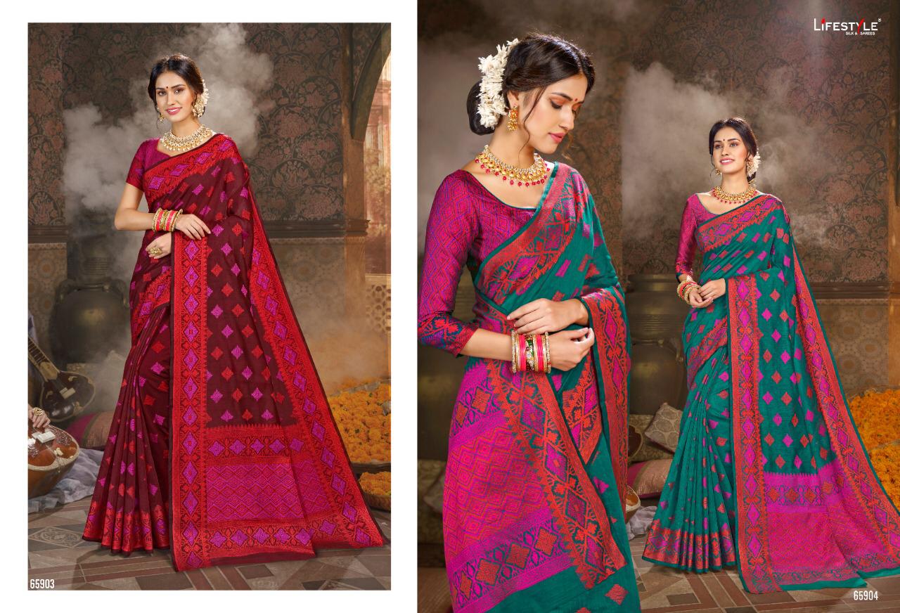 Mishka By Lifestyle Chanderi Butta Sarees Wholesale Supplier And Dealer Surat