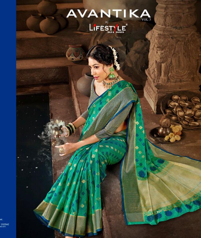 Avantika 3 By Lifestyle Cristal Butti Sarees Wholesale Supplier And Dealer Surat