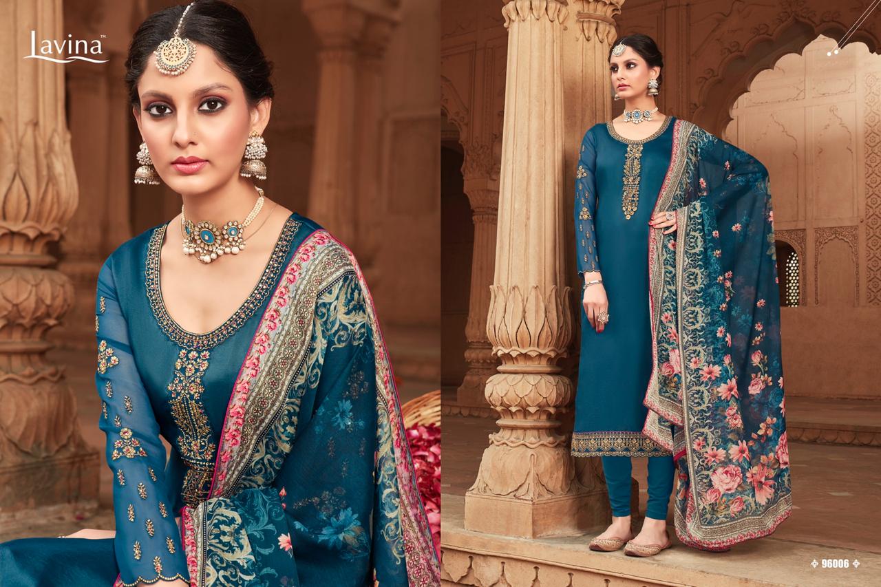 Lavina Vol 96 Series 96001 Designer Party Wear Suits Wholesale Supplier Gujarat