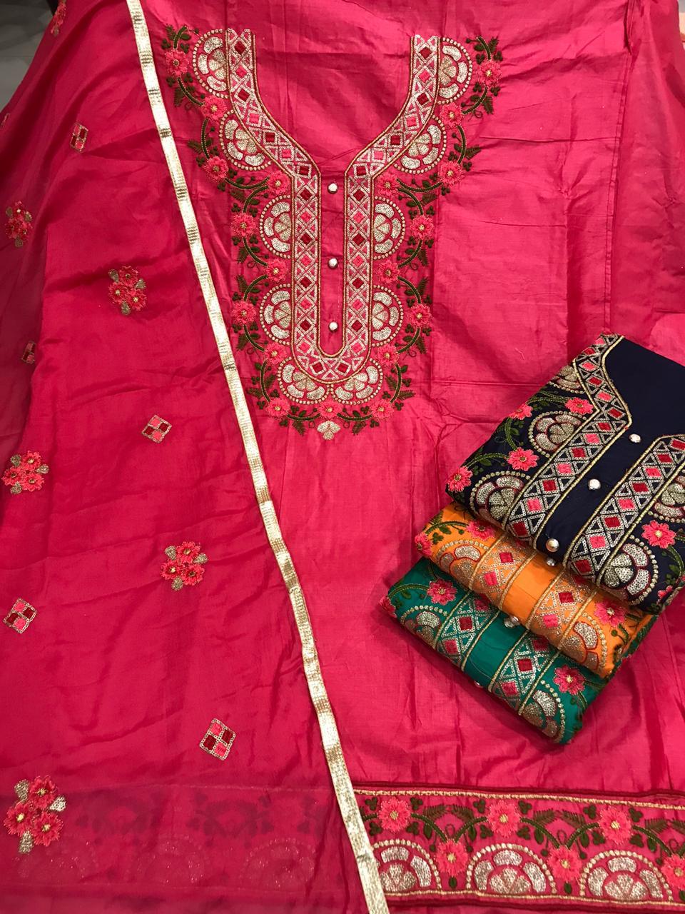 Maisha Glaze Cotton Dress Materials Wholesale Supplier Surat